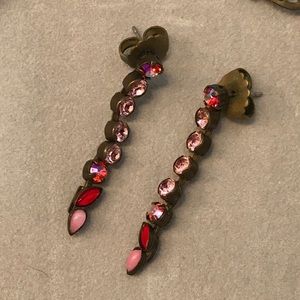 Sorrelli red and pink drop earrings